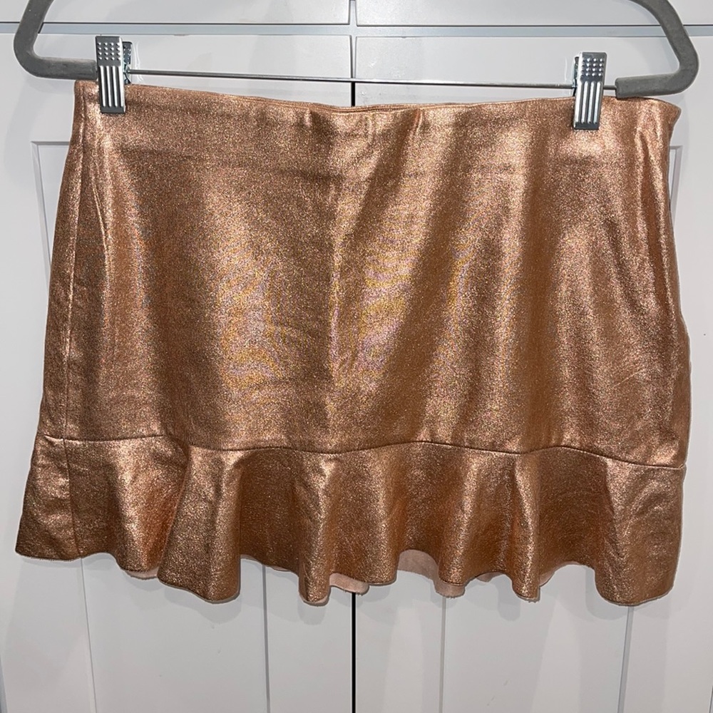 ROSEGOLD METALLIC ZARA SKIRT